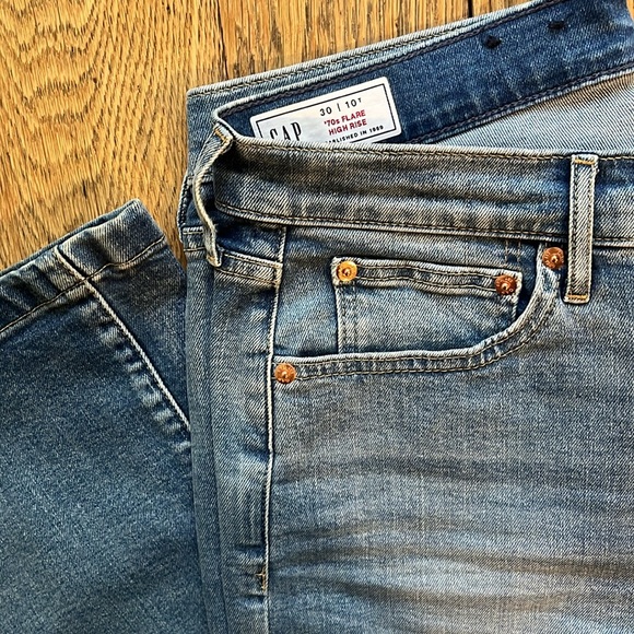 70s Flare Patch Denim Jeans - Size 30 TALL (10T) - Picture 7 of 7